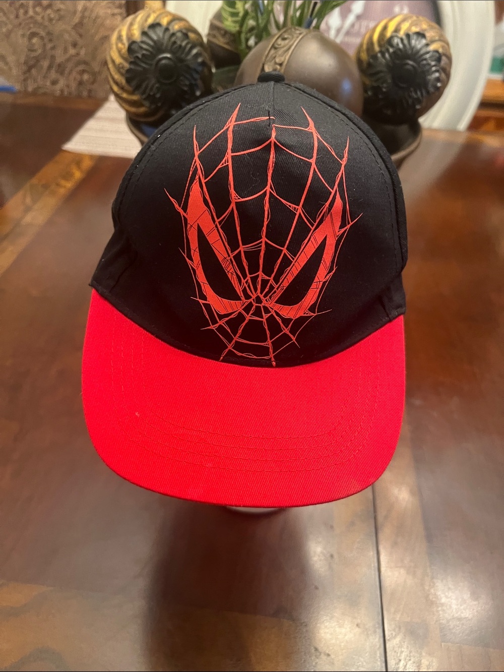Bioworld Kids Black & Red Spider-Web Cap